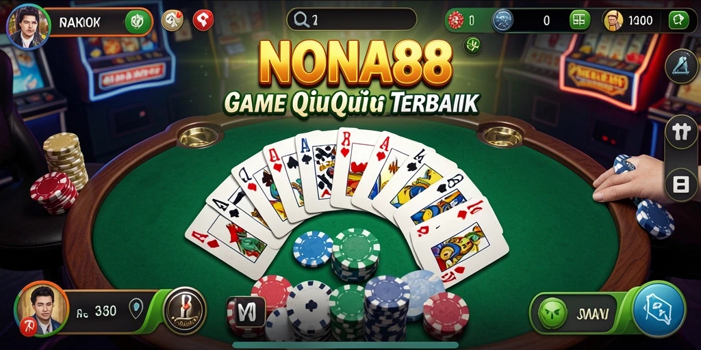 Tampilan menarik gameplay NONA88 dalam permainan QiuQiu.
