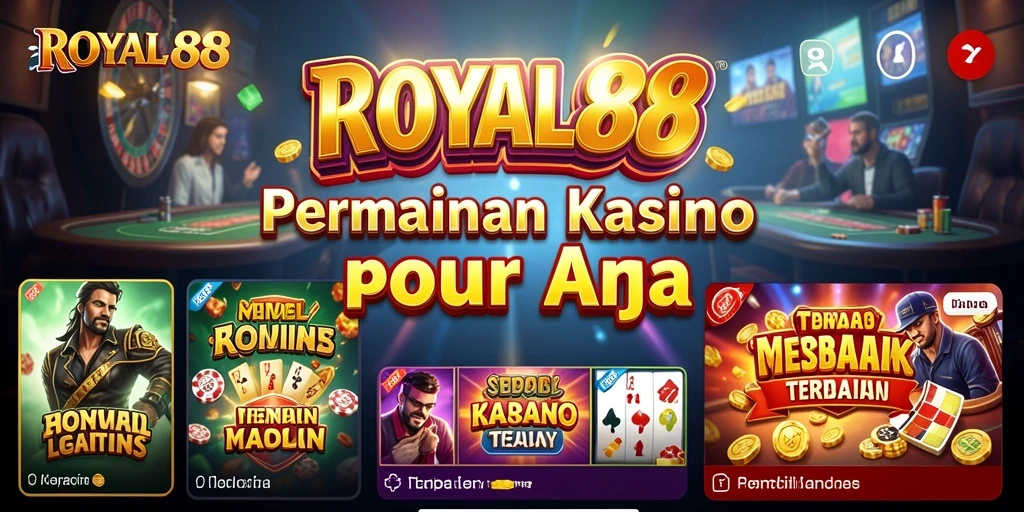 Screenshot utama ROYAL88 menampilkan gameplay Kasino yang mendebarkan.