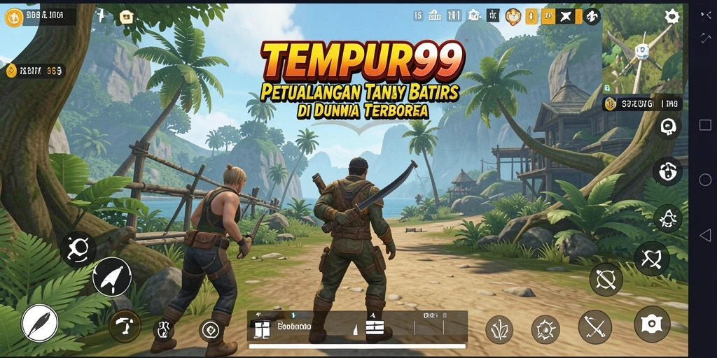Screenshot gameplay <strong>TEMPUR99</strong> yang menampilkan eksplorasi dunia terbuka yang memukau.