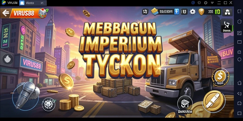 Tampilan menarik dari gameplay Tycoon di VIRUS88.